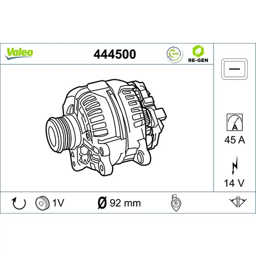 Alternátor VALEO 444500
