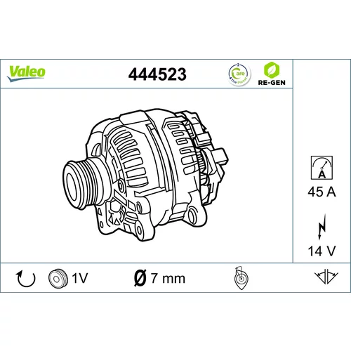 Alternátor VALEO 444523