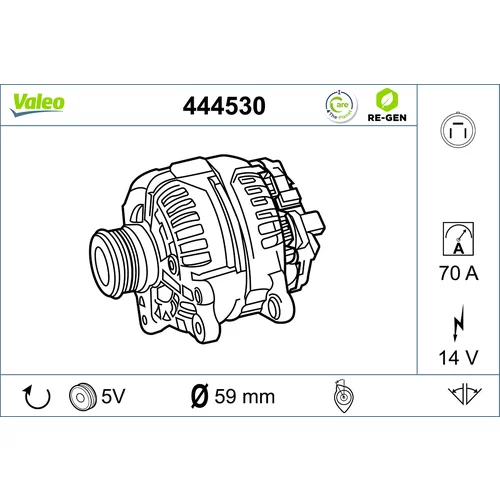 Alternátor VALEO 444530
