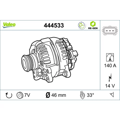 Alternátor VALEO 444533