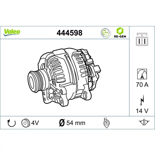 Alternátor VALEO 444598