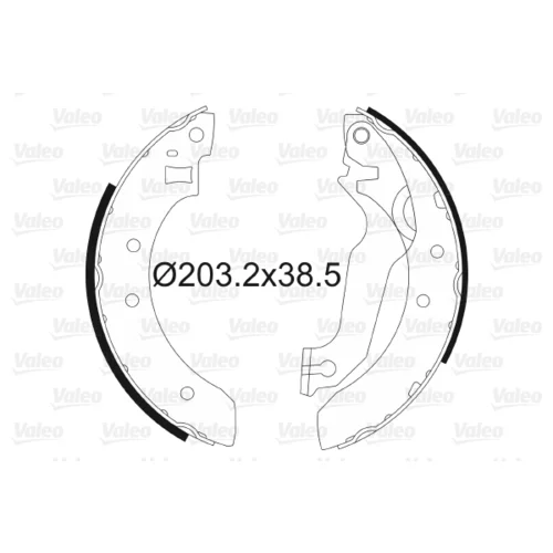 Sada brzdových čeľustí VALEO 562054