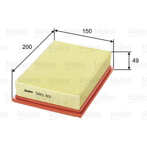 Vzduchový filter 585119 /VALEO/