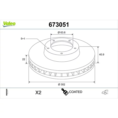 Brzdový kotúč VALEO 673051