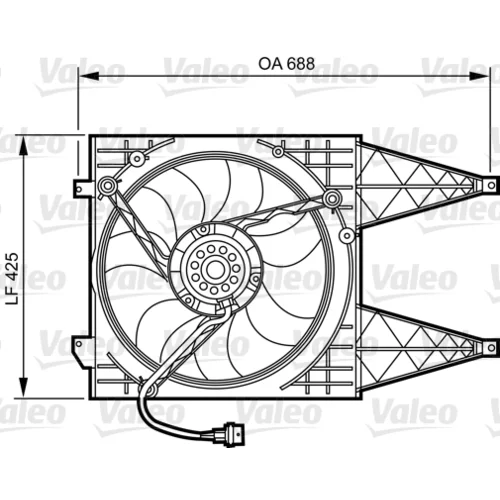 Ventilátor chladenia motora VALEO 696375