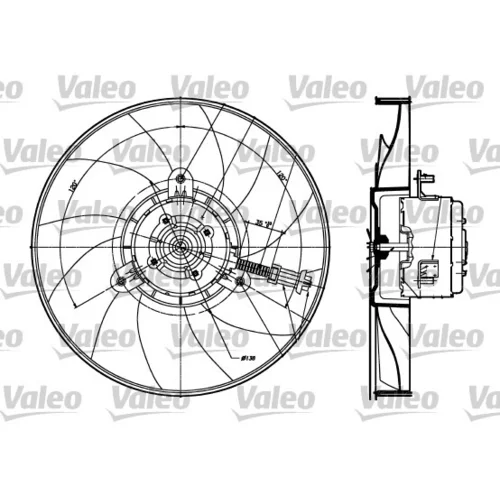 Ventilátor chladenia motora VALEO 698357