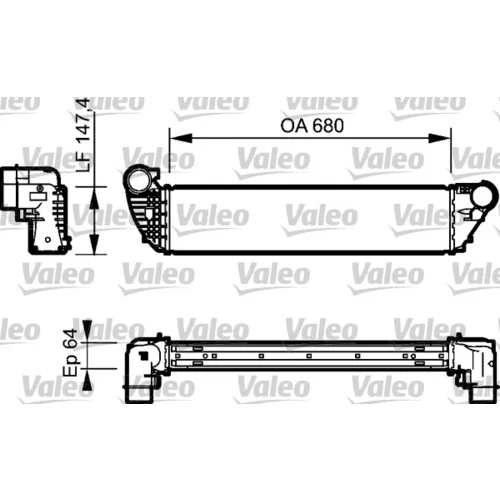 Chladič plniaceho vzduchu 818772 /VALEO/