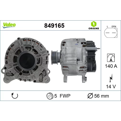 Alternátor VALEO 849165