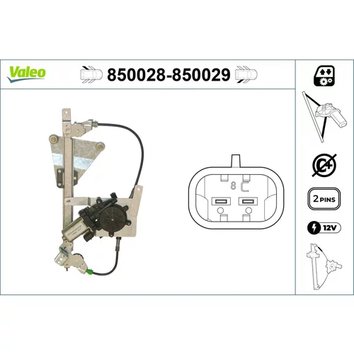 Mechanizmus zdvíhania okna VALEO 850028