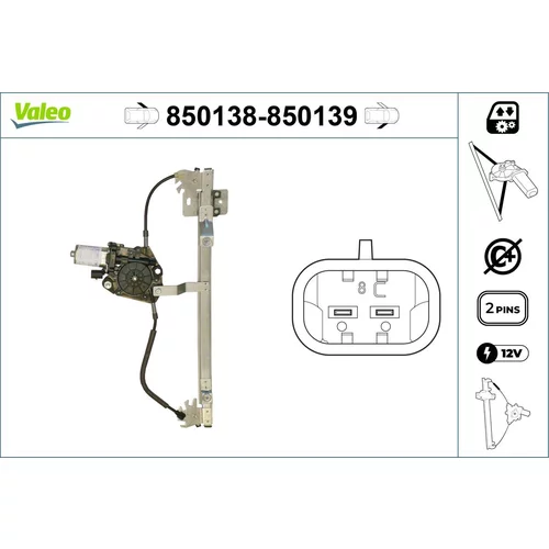 Mechanizmus zdvíhania okna VALEO 850138
