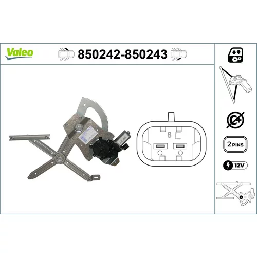 Mechanizmus zdvíhania okna VALEO 850242