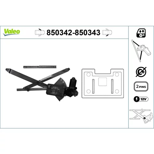 Mechanizmus zdvíhania okna VALEO 850342