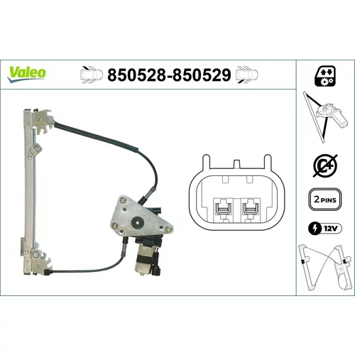 Mechanizmus zdvíhania okna VALEO 850528
