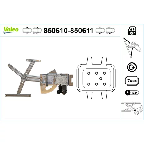 Mechanizmus zdvíhania okna VALEO 850610