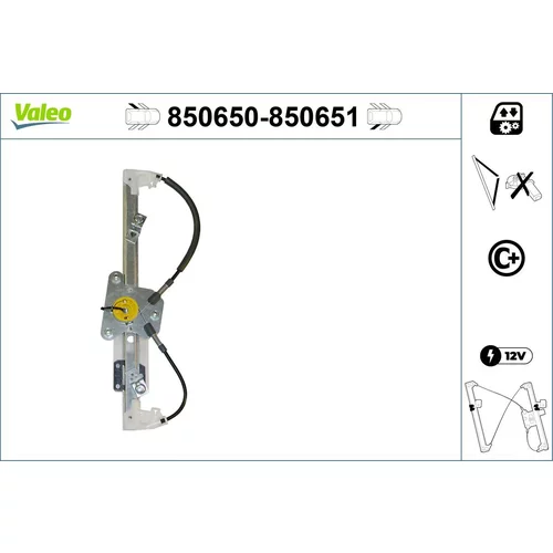 Mechanizmus zdvíhania okna VALEO 850650