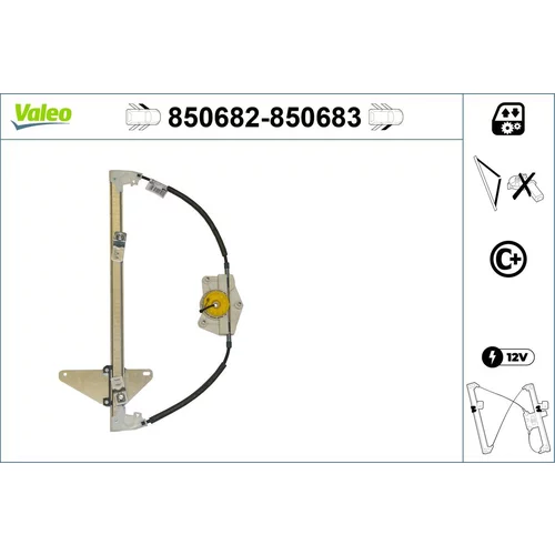 Mechanizmus zdvíhania okna VALEO 850682
