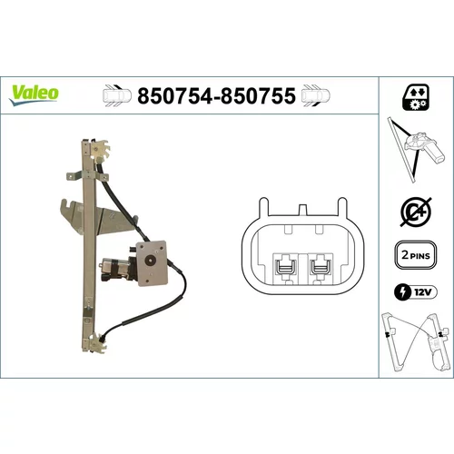 Mechanizmus zdvíhania okna VALEO 850754