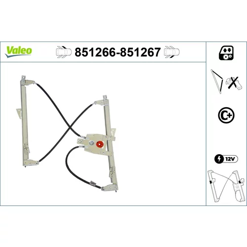 Mechanizmus zdvíhania okna VALEO 851266