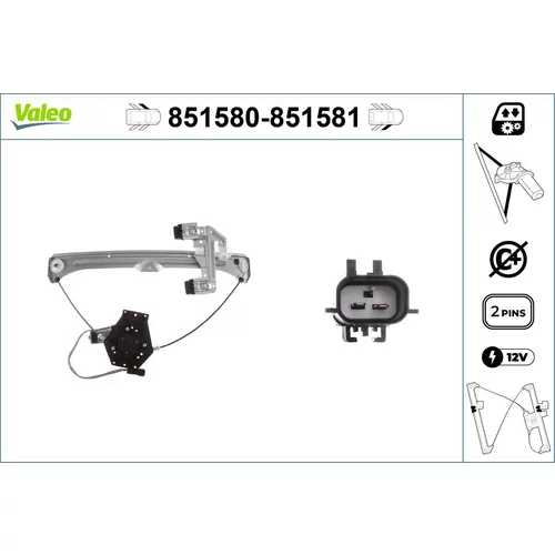 Mechanizmus zdvíhania okna VALEO 851580