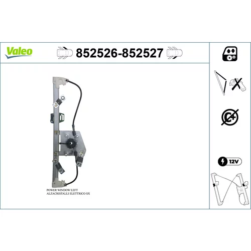 Mechanizmus zdvíhania okna VALEO 852527