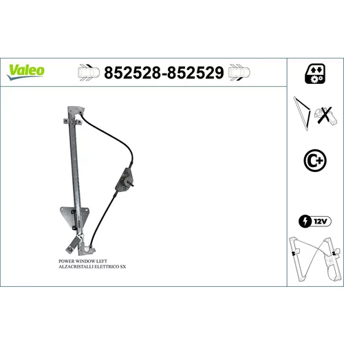 Mechanizmus zdvíhania okna VALEO 852528