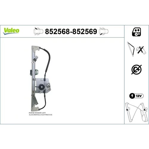Mechanizmus zdvíhania okna VALEO 852568