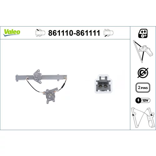 Mechanizmus zdvíhania okna VALEO 861110