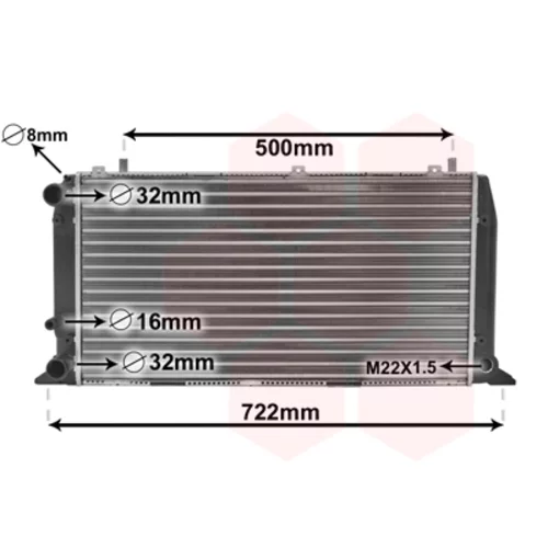 Chladič motora VAN WEZEL 03002047