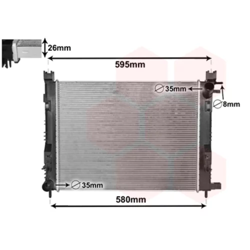 Chladič motora VAN WEZEL 15002008