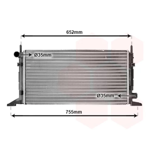 Chladič motora VAN WEZEL 18002078