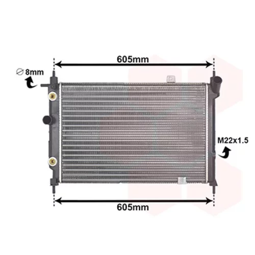 Chladič motora VAN WEZEL 37002029