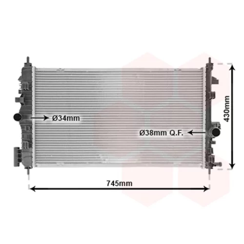 Chladič motora VAN WEZEL 37002468