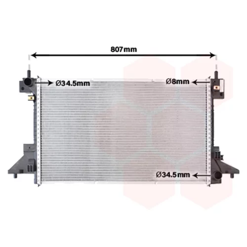 Chladič motora VAN WEZEL 37002601