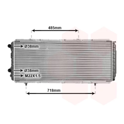 Chladič motora VAN WEZEL 40002151