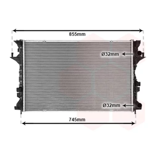 Chladič motora VAN WEZEL 43002300