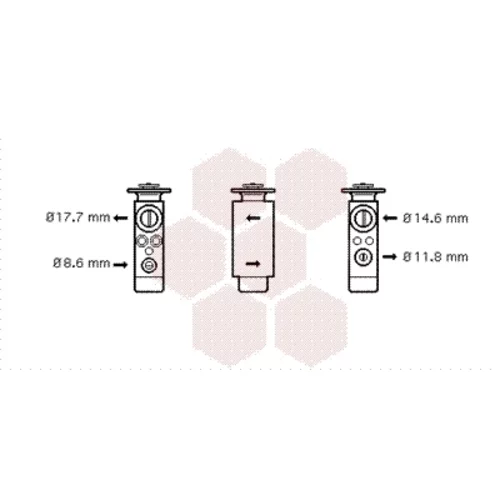 Expanzný ventil klimatizácie VAN WEZEL 74001048