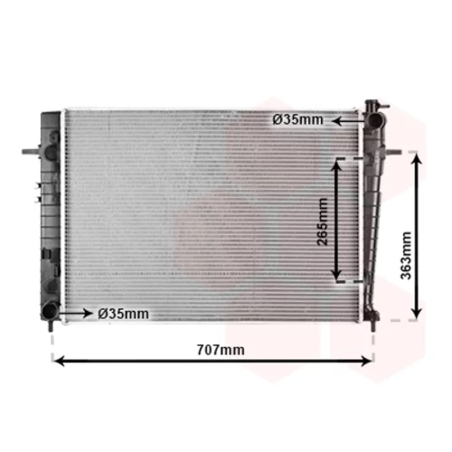 Chladič motora VAN WEZEL 82002204