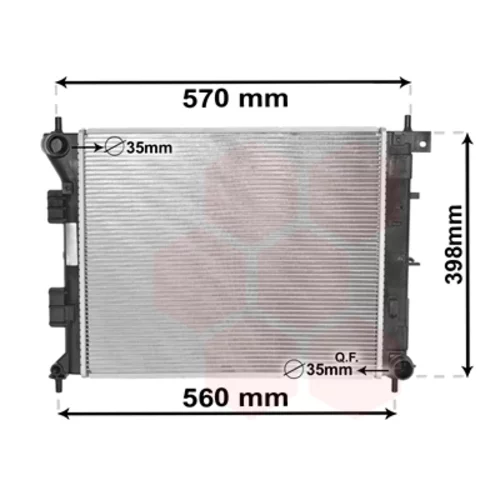 Chladič motora VAN WEZEL 82002338