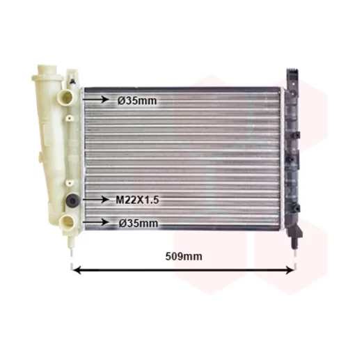 Chladič motora VAN WEZEL 17002040