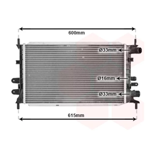 Chladič motora VAN WEZEL 18002148