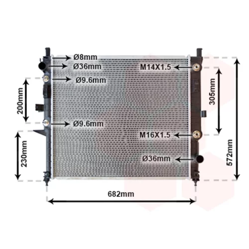 Chladič motora VAN WEZEL 30002271