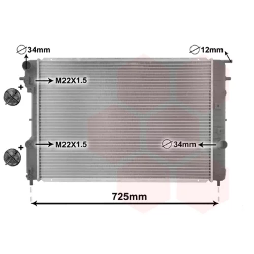Chladič motora VAN WEZEL 37002248