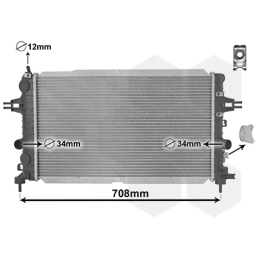 Chladič motora VAN WEZEL 37002490