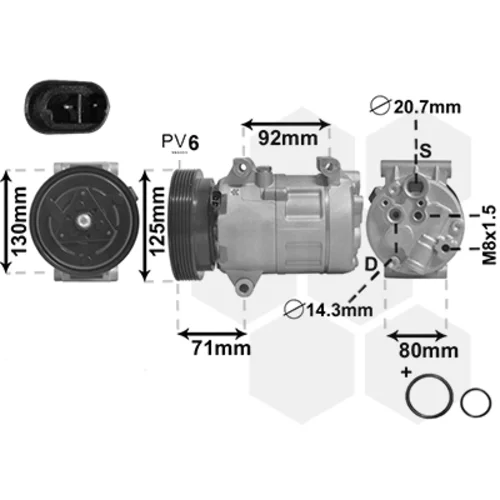 Kompresor klimatizácie 4300K441 (VAN WEZEL)