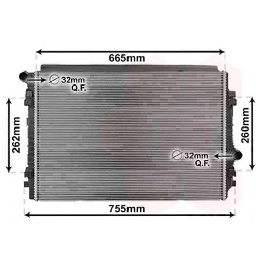 Chladič motora VAN WEZEL 03012711