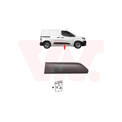 Ozdobná/ochranná lišta dverí VAN WEZEL 0991404