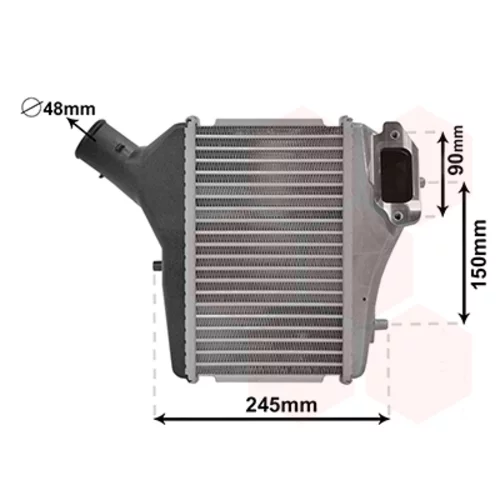 Chladič plniaceho vzduchu VAN WEZEL 25004286