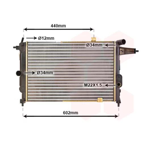 Chladič motora VAN WEZEL 37002119