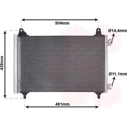 Kondenzátor klimatizácie VAN WEZEL 40015703
