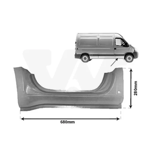 Nástupný plech VAN WEZEL 4387102
